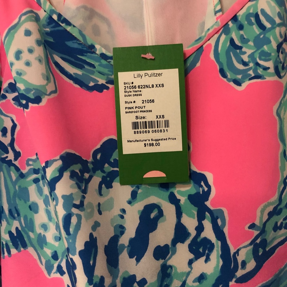 LILLY PULITZER  NWT DRESS PINK POUT BAREFOOT - Picture 4 of 4